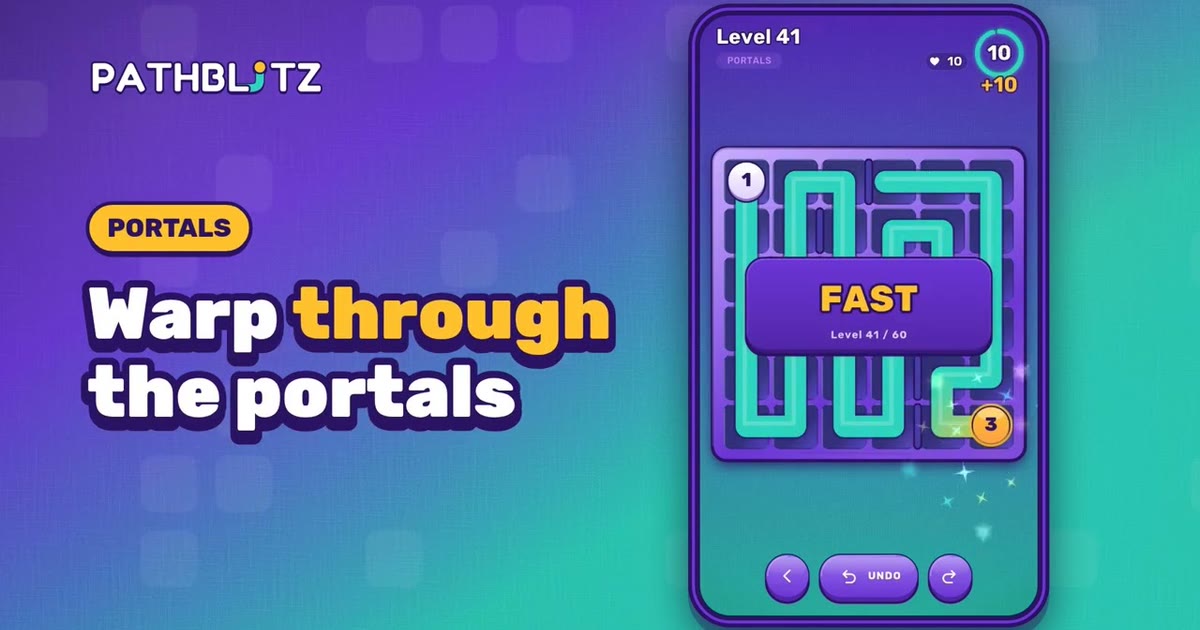 PathBlitz: a path warping through portals
